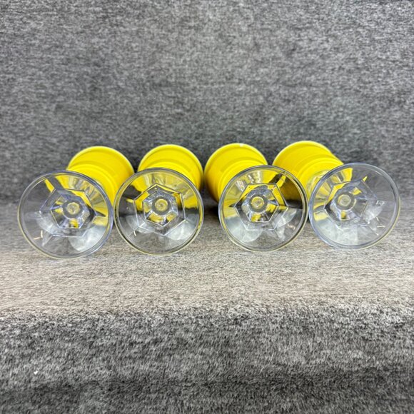 ✅Set Of 4 Yellow Solo Stem Cups Hard Plastic Vintage -16oz Each, 9" Tall - Picture 4 of 4